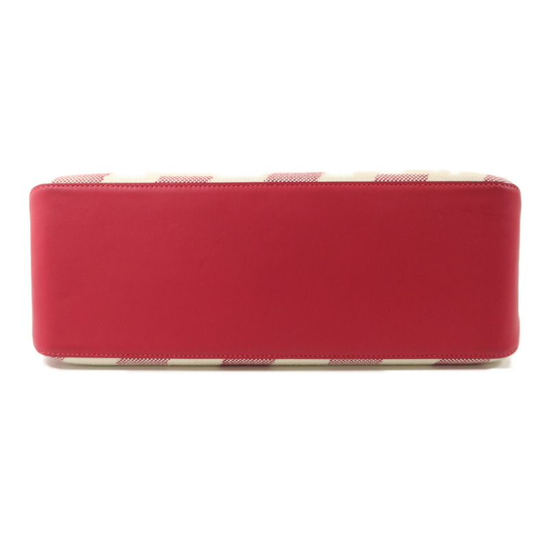 HERMES 帆布Biais 40手挽袋Framboise-3