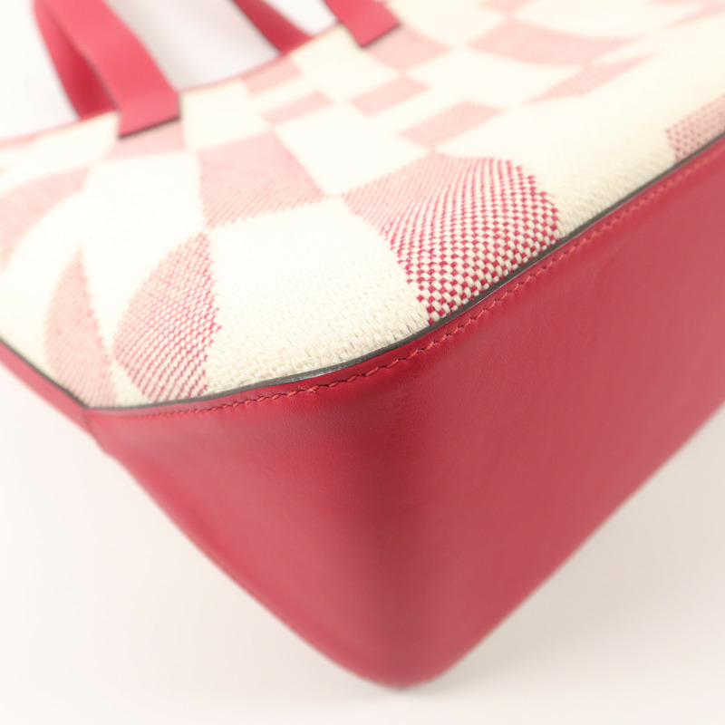 HERMES 帆布Biais 40手挽袋Framboise-12