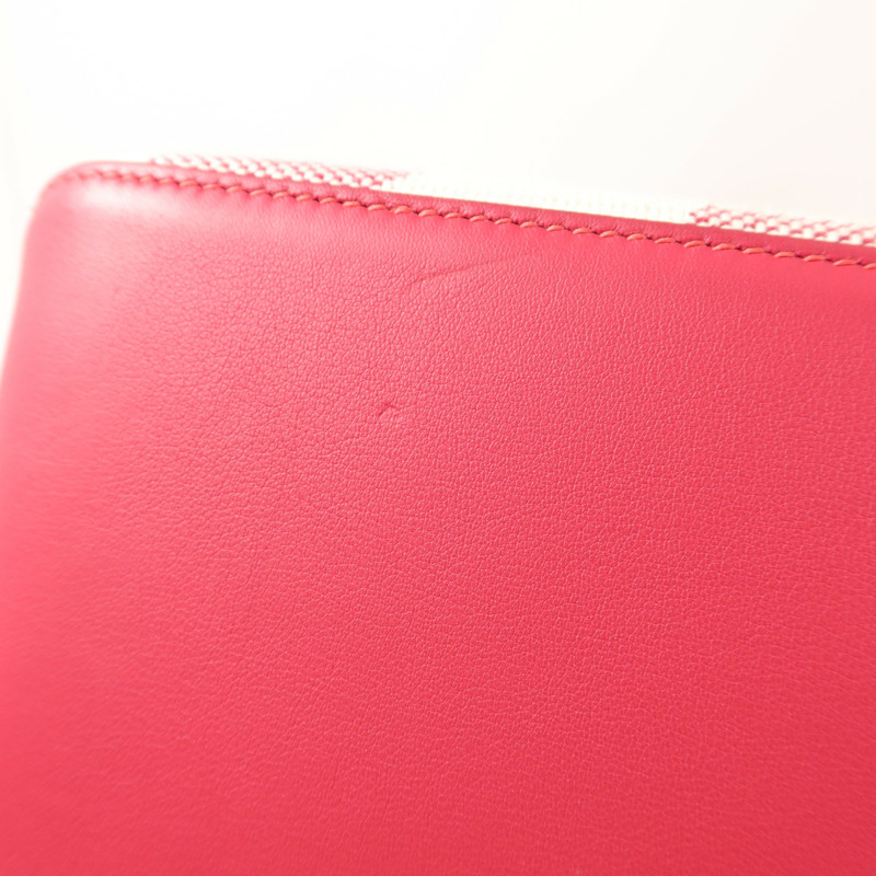 HERMES 帆布Biais 40手挽袋Framboise-14