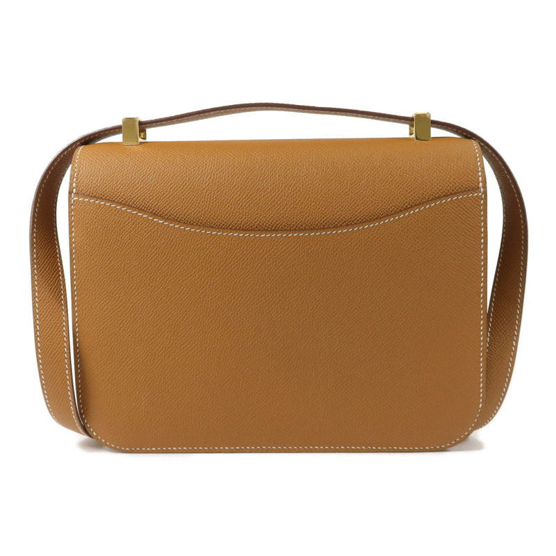 HERMES Epsom皮革Constance 24肩背袋Gold-1