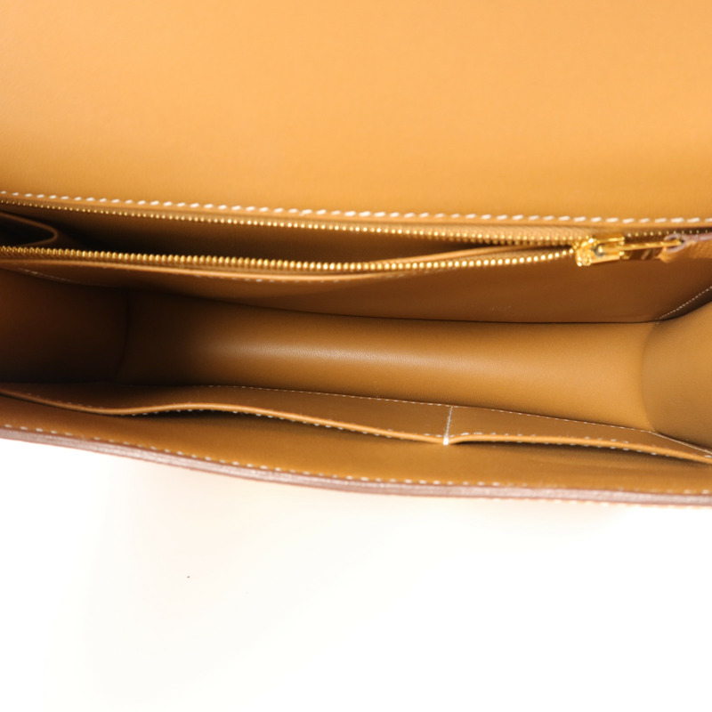 HERMES Epsom皮革Constance 24肩背袋Gold-4
