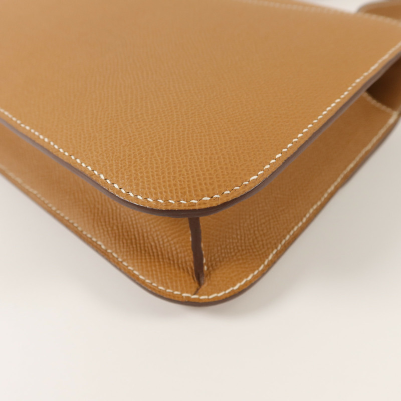 HERMES Epsom皮革Constance 24肩背袋Gold-14