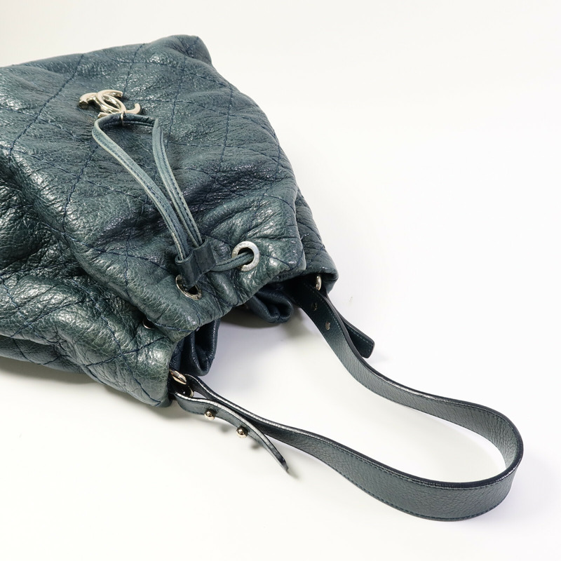 CHANEL 牛皮皮革Shoulder Bag鏈帶手挽袋-9