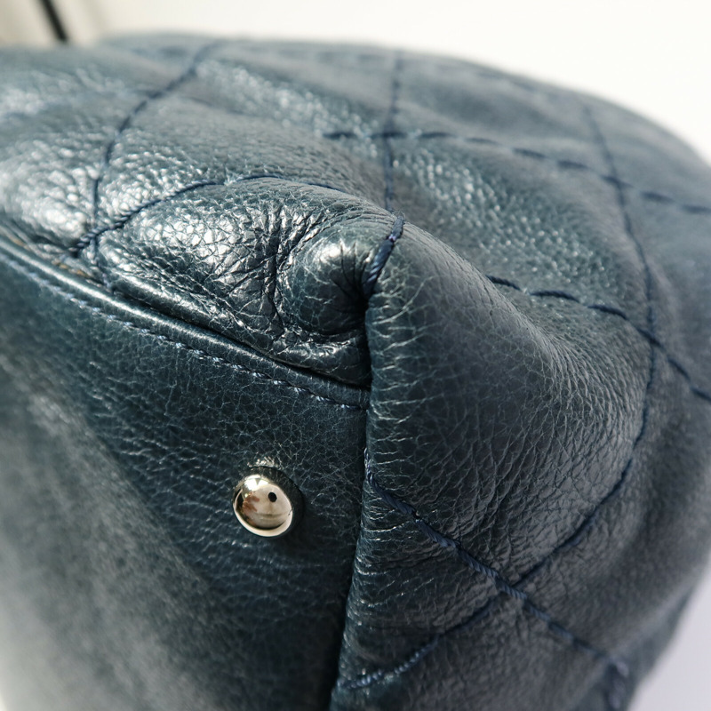 CHANEL 牛皮皮革Shoulder Bag鏈帶手挽袋-14