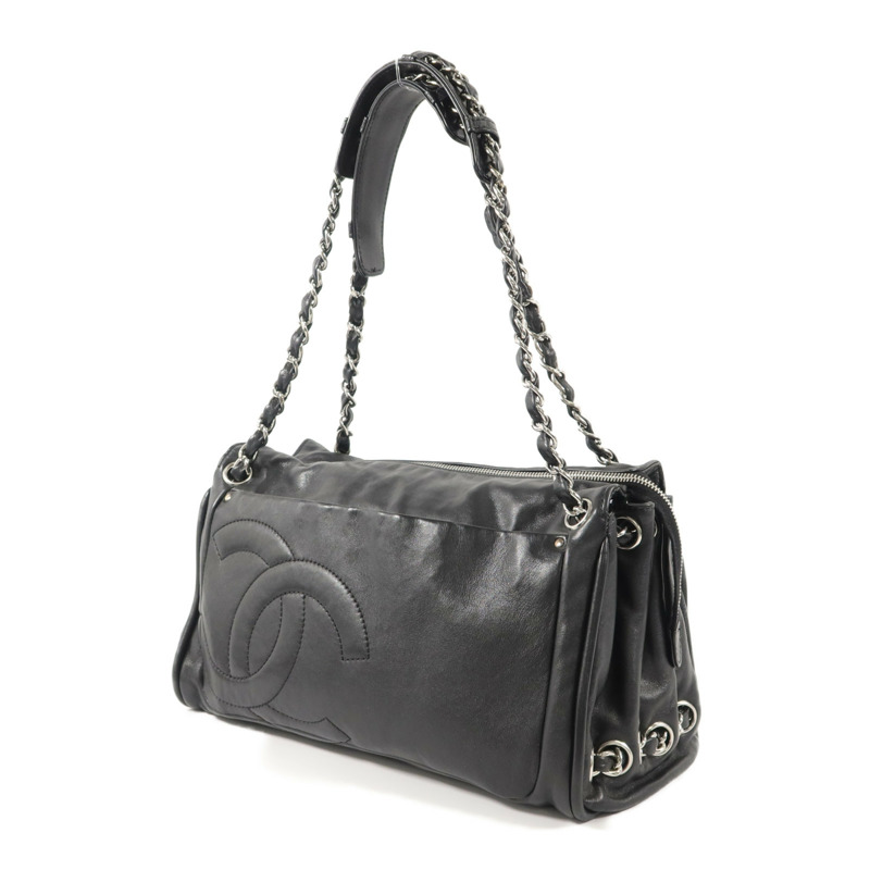 CHANEL 羊皮皮革Chain Shoulder Bag鏈帶肩背袋-2