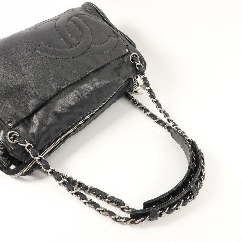 CHANEL 羊皮皮革Chain Shoulder Bag鏈帶肩背袋-8