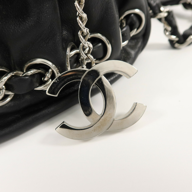 CHANEL 羊皮皮革Chain Shoulder Bag鏈帶肩背袋-10