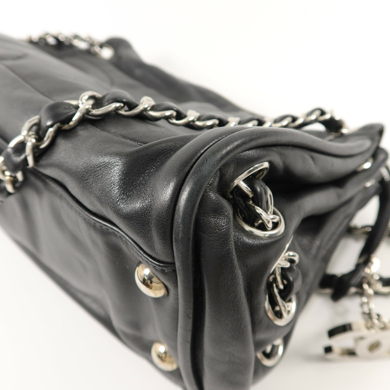 CHANEL 羊皮皮革Chain Shoulder Bag鏈帶肩背袋-11