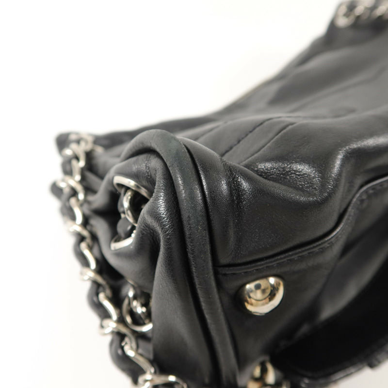 CHANEL 羊皮皮革Chain Shoulder Bag鏈帶肩背袋-12