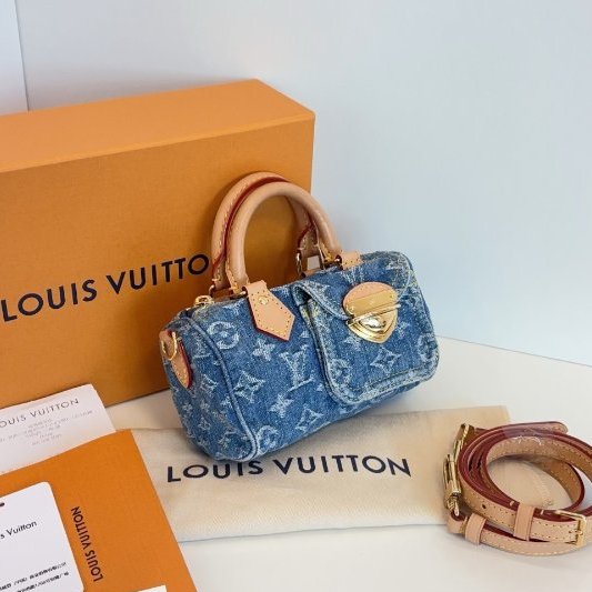 芯片款 路易威登/Louis Vuitton 牛仔丹寧Speedy Nano-2