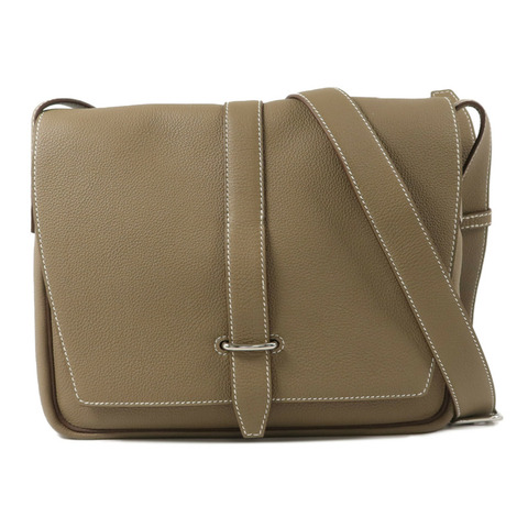 HERMES Clemence皮革Steve Light Junior肩背袋Etoupe