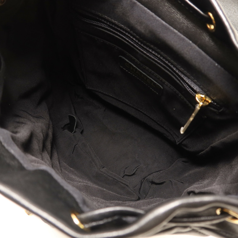 CHANEL 羊皮皮革Backpack鏈帶背包-4