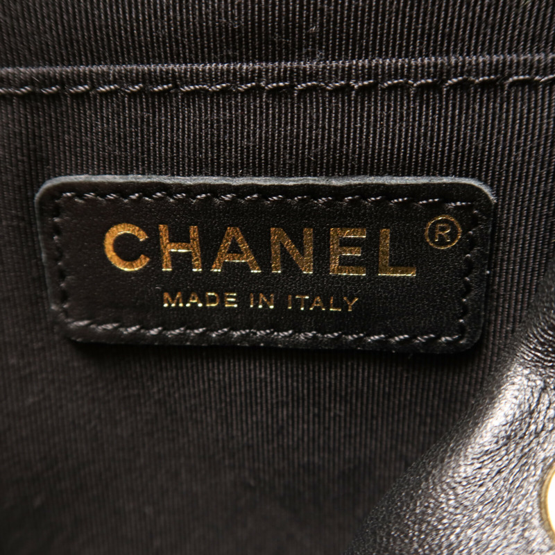 CHANEL 羊皮皮革Backpack鏈帶背包-5