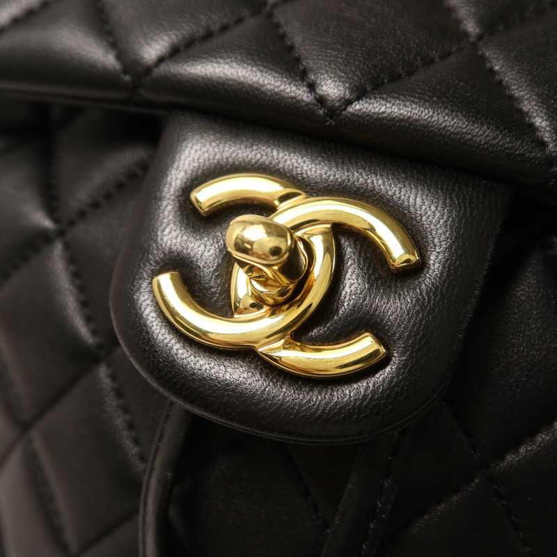CHANEL 羊皮皮革Backpack鏈帶背包-7