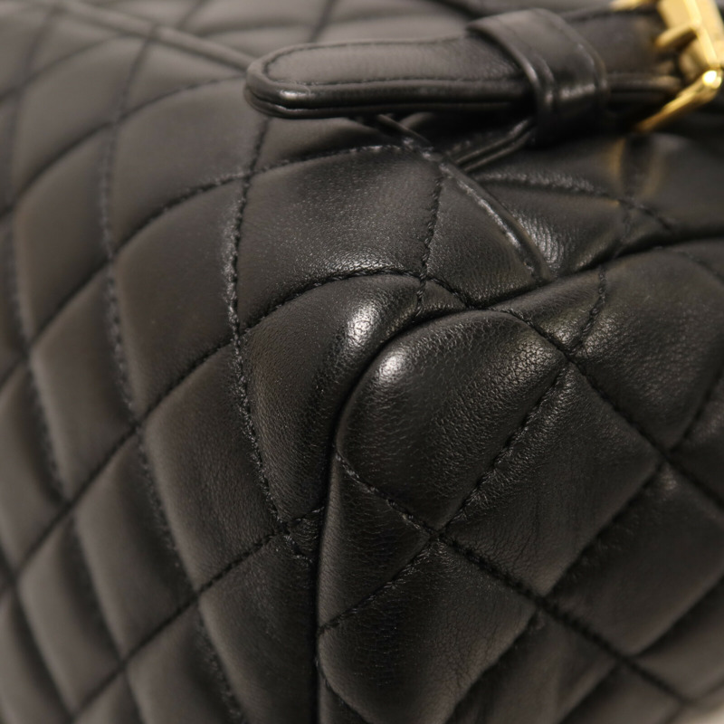 CHANEL 羊皮皮革Backpack鏈帶背包-14