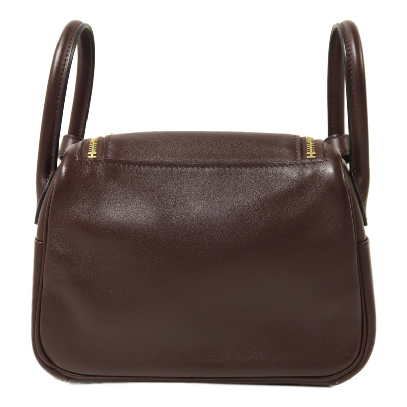 HERMES Swift皮革Mini Lindy手挽肩背兩用袋Rouge Sellier-1