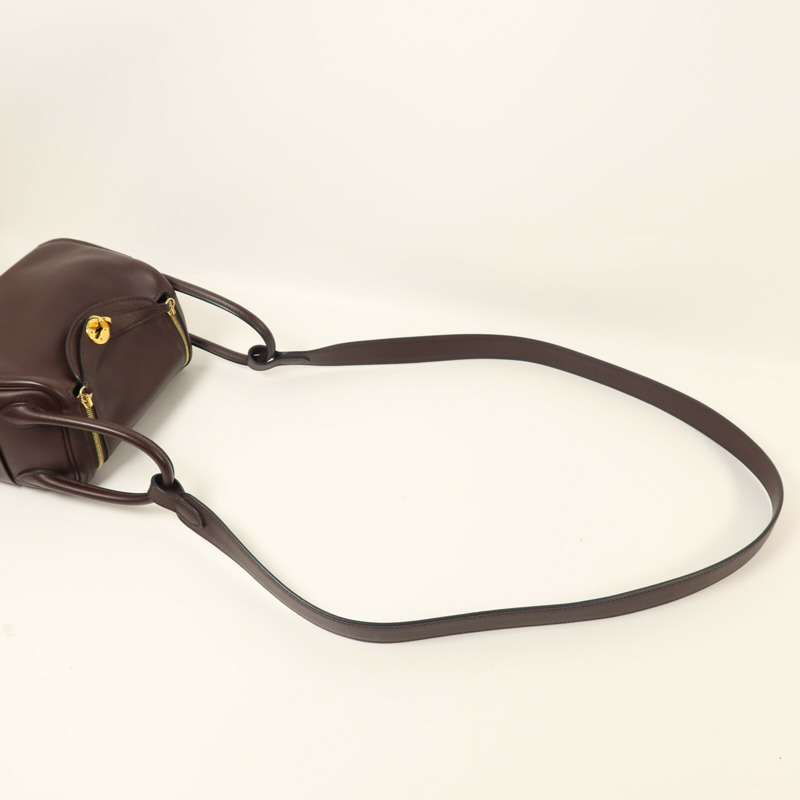 HERMES Swift皮革Mini Lindy手挽肩背兩用袋Rouge Sellier-7