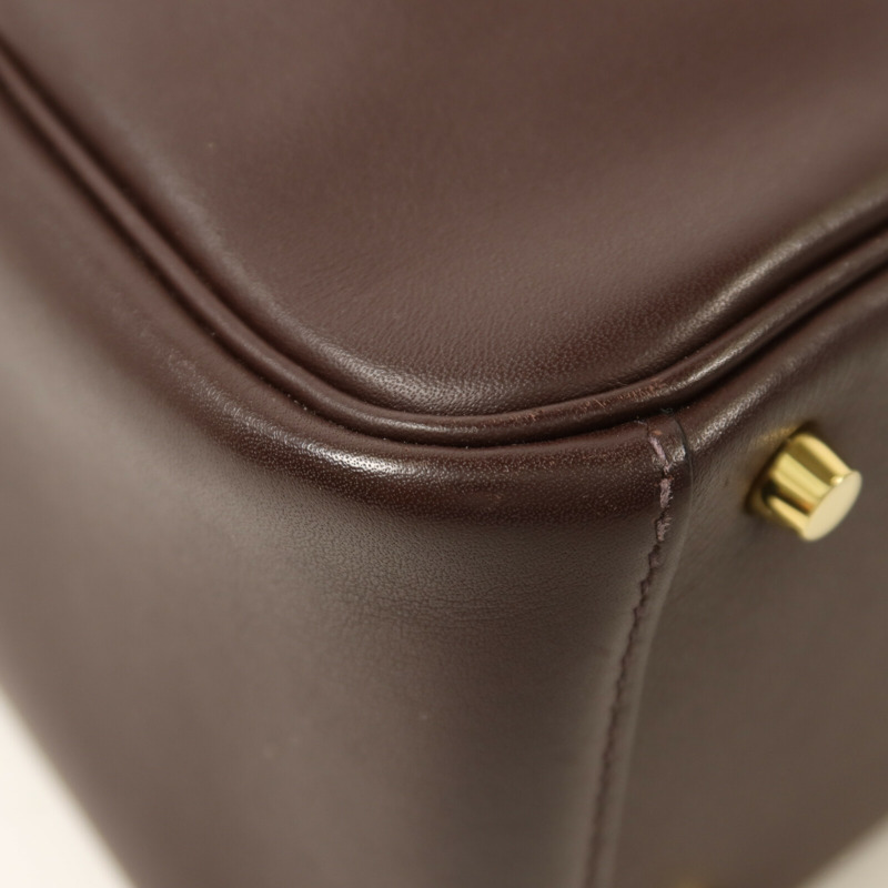 HERMES Swift皮革Mini Lindy手挽肩背兩用袋Rouge Sellier-10