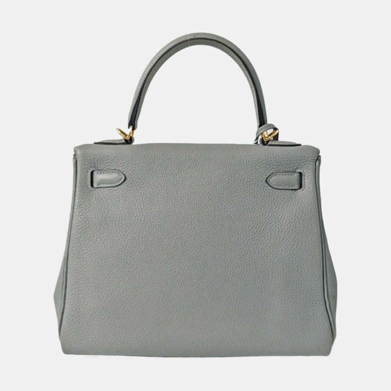 🔥HERMES Kelly 25 海鷗灰Togo牛皮凱莉包單肩包 金色五金A刻 可拆卸肩帶 🆕正品❤️-1