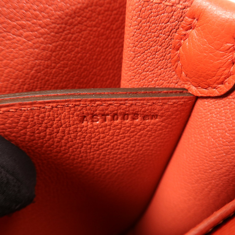 HERMES Evercolor皮革Roulis Mini肩背袋Rouge Tomate-6