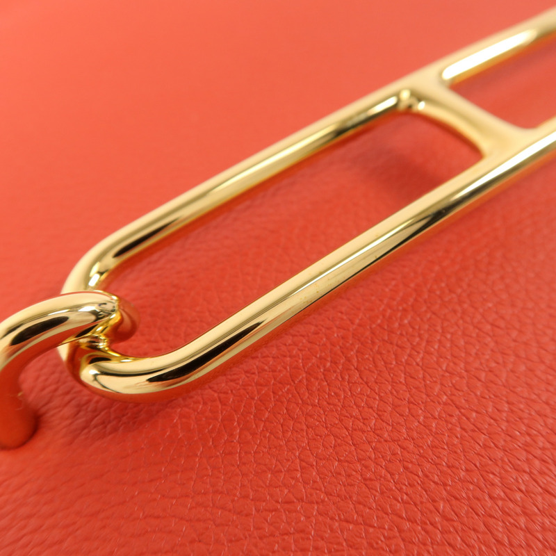 HERMES Evercolor皮革Roulis Mini肩背袋Rouge Tomate-10