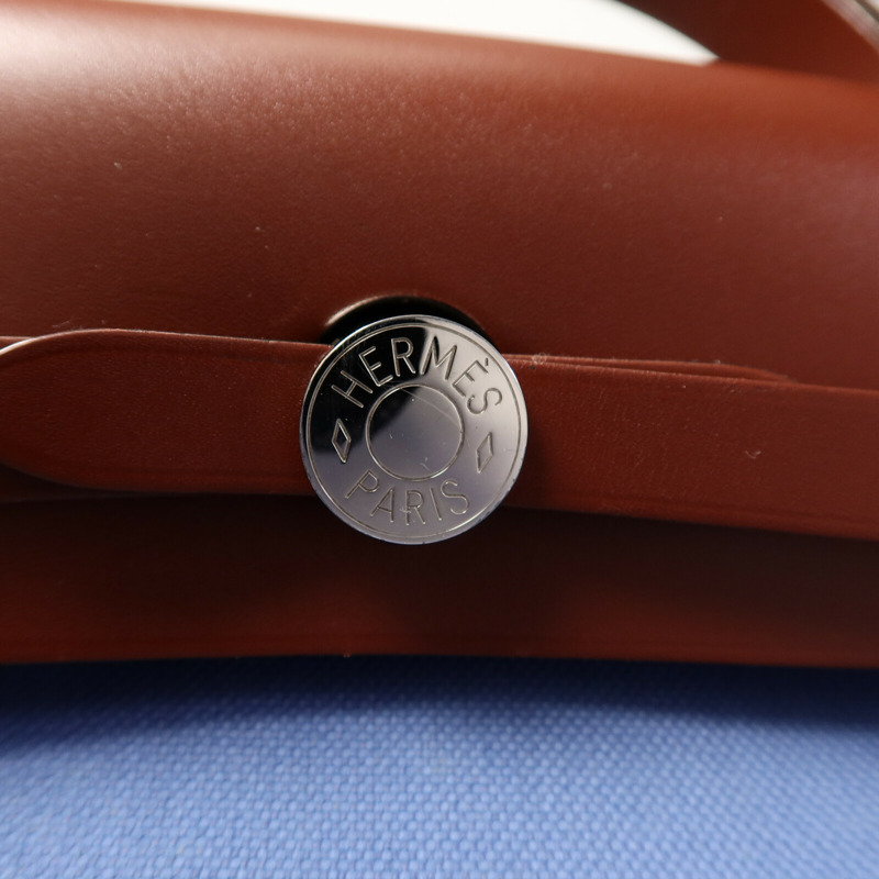 HERMES 帆布Herbag PM手挽肩背兩用袋Bleu Agate/Rouge H-7