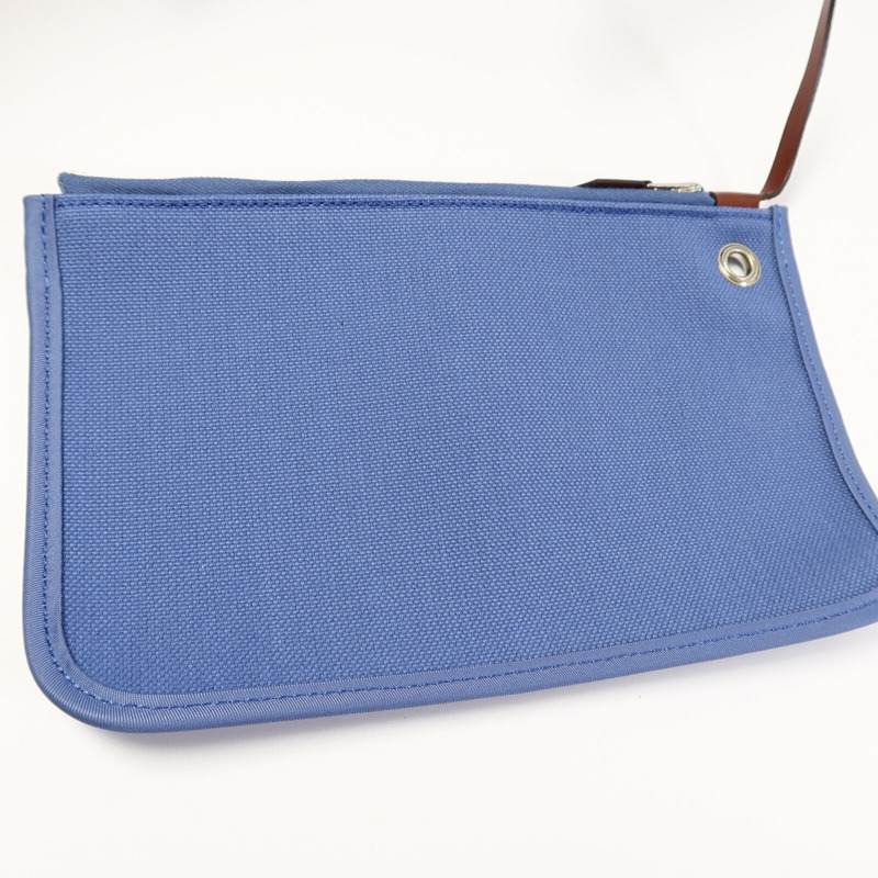 HERMES 帆布Herbag PM手挽肩背兩用袋Bleu Agate/Rouge H-9