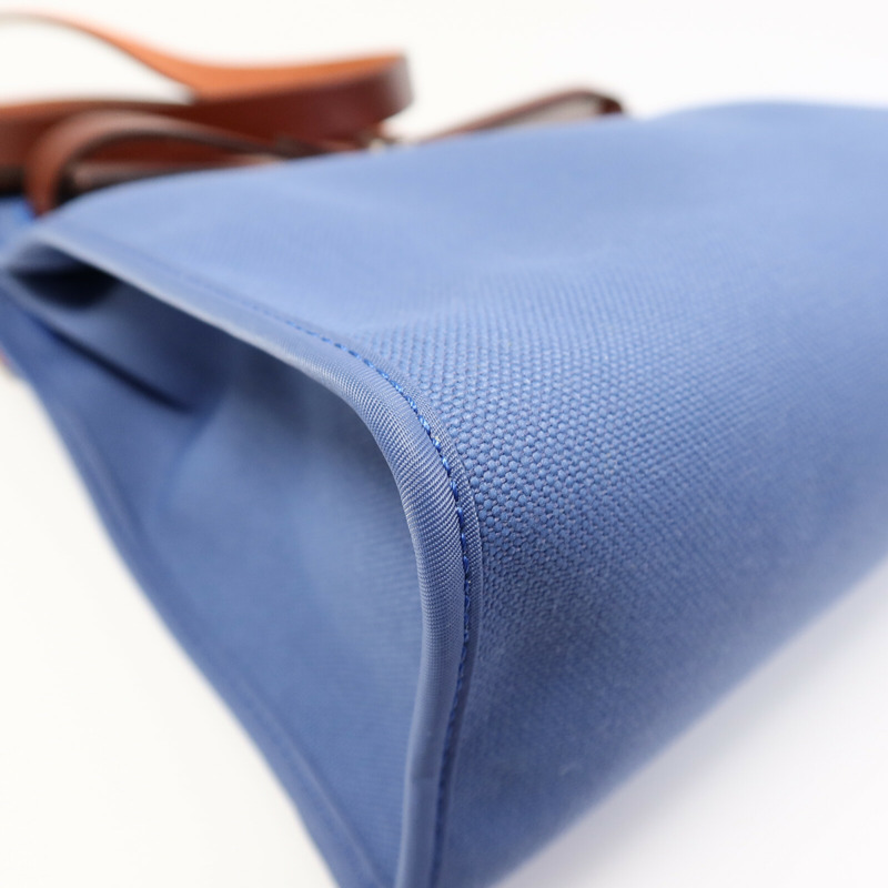 HERMES 帆布Herbag PM手挽肩背兩用袋Bleu Agate/Rouge H-12