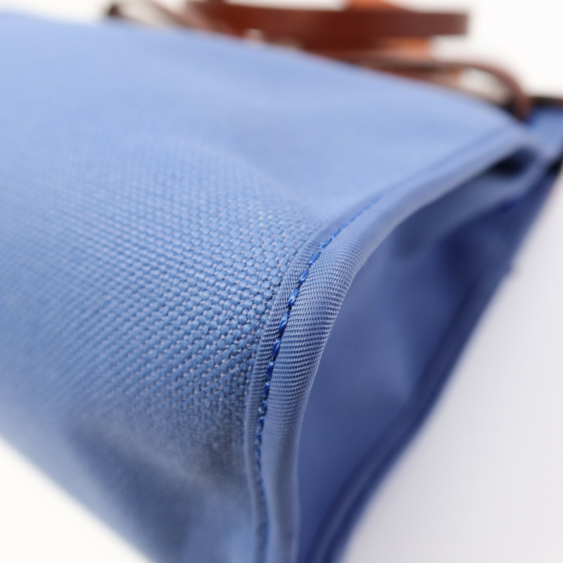 HERMES 帆布Herbag PM手挽肩背兩用袋Bleu Agate/Rouge H-13