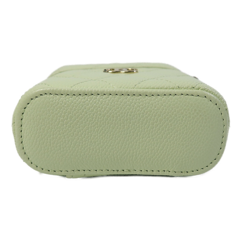 CHANEL 牛皮皮革Mini Vanity Case鏈帶肩背袋-3