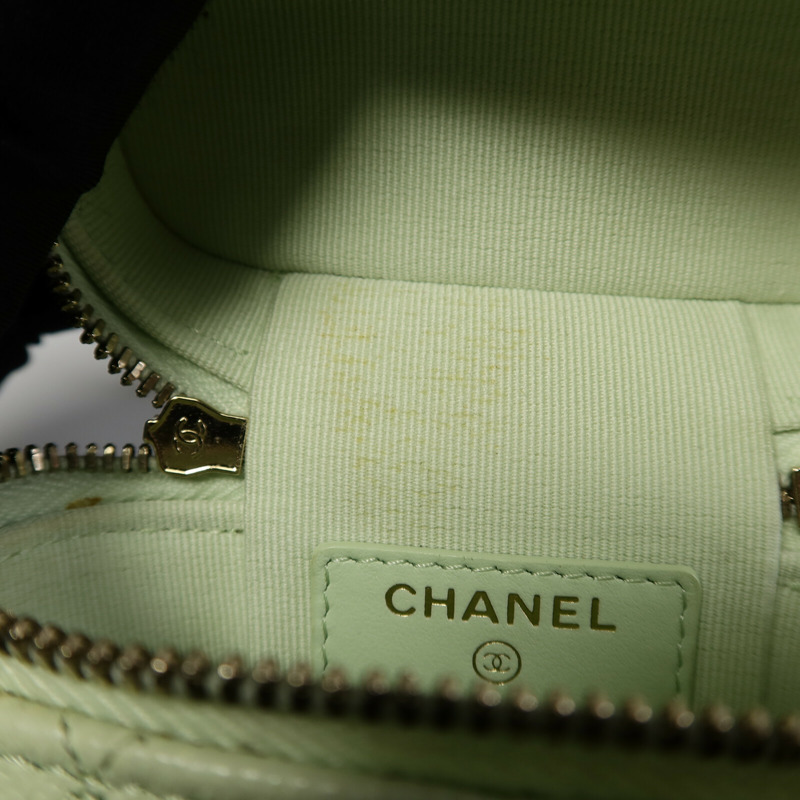 CHANEL 牛皮皮革Mini Vanity Case鏈帶肩背袋-5