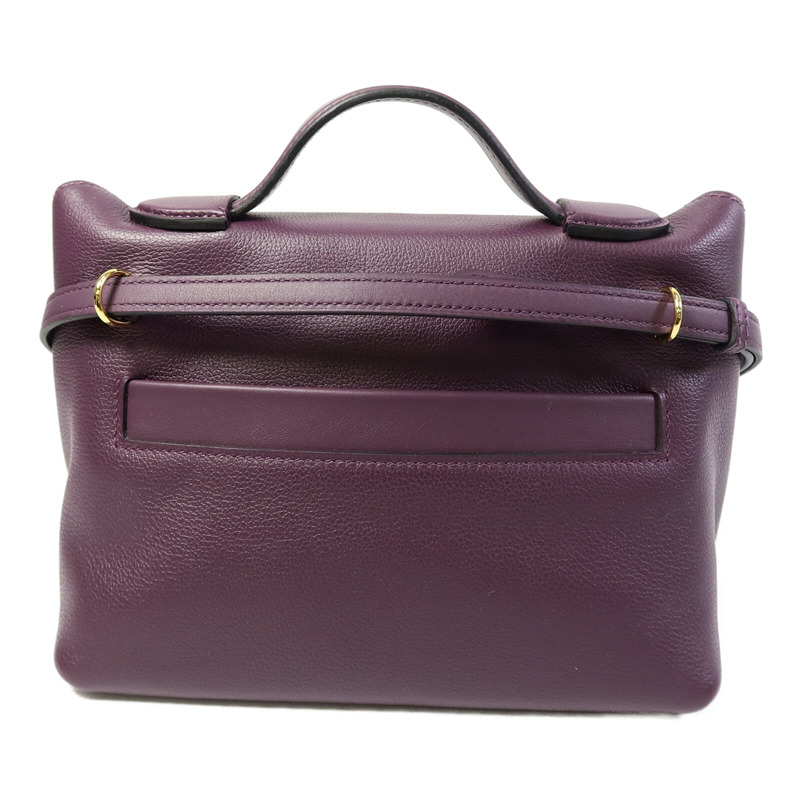 HERMES Evercolor皮革24/24 Mini手挽肩背兩用袋Cassis/Rouge Grenade-2