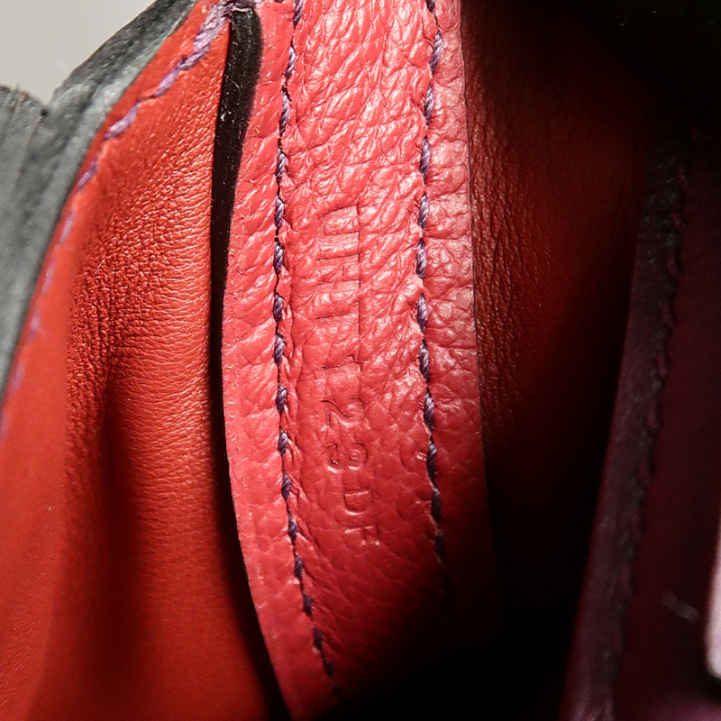 HERMES Evercolor皮革24/24 Mini手挽肩背兩用袋Cassis/Rouge Grenade-6