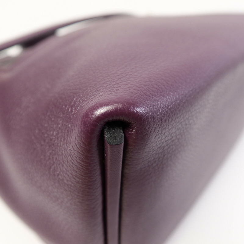 HERMES Evercolor皮革24/24 Mini手挽肩背兩用袋Cassis/Rouge Grenade-11