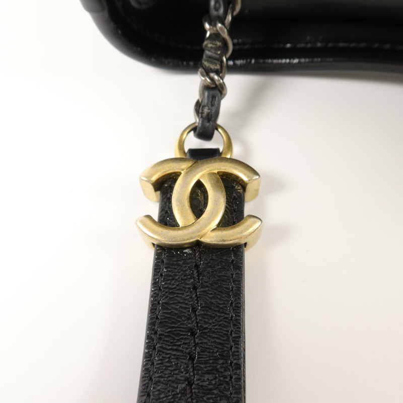 CHANEL 牛皮皮革Gabrielle Small鏈帶肩背袋-11
