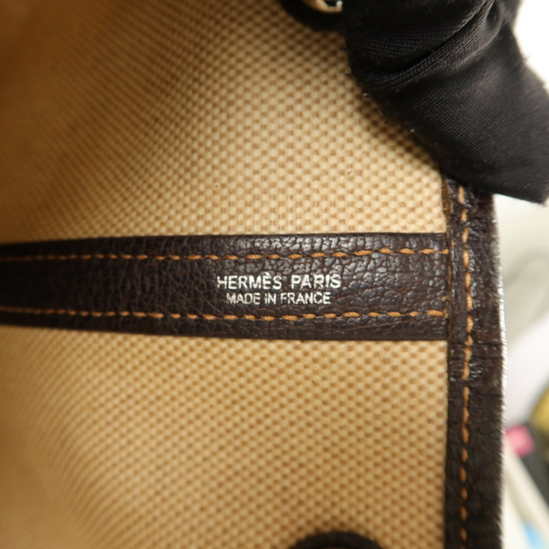 HERMES 帆布Garden Party PM手挽袋Ebene-5