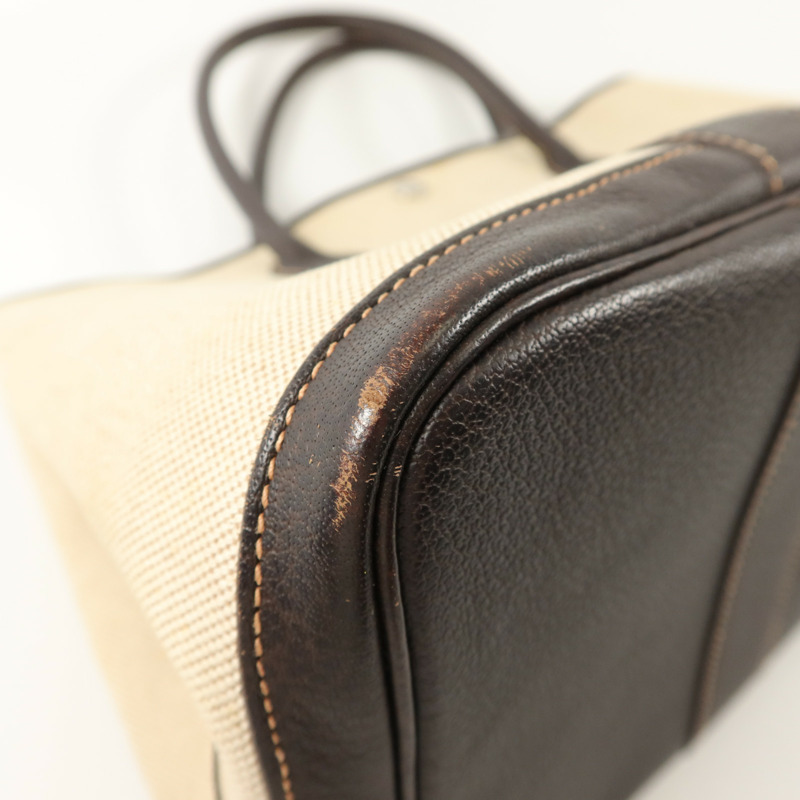 HERMES 帆布Garden Party PM手挽袋Ebene-12