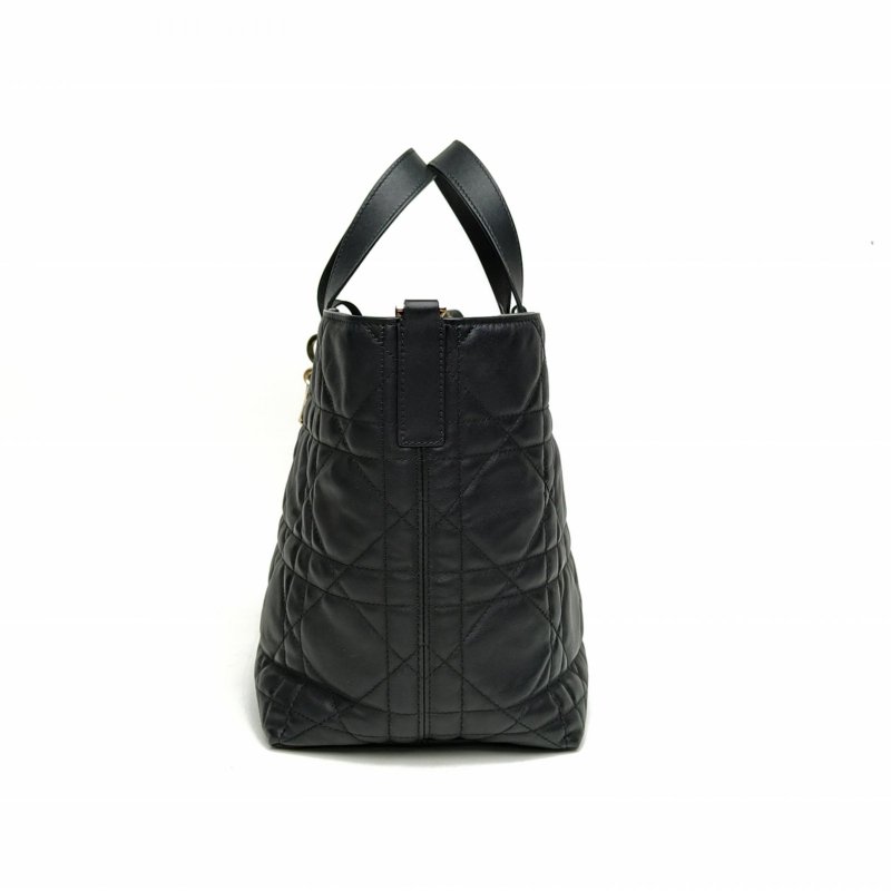 DIOR Toujours豎版中號手袋黑色牛皮金扣2025肩背包-1
