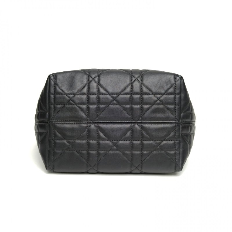DIOR Toujours豎版中號手袋黑色牛皮金扣2025肩背包-4