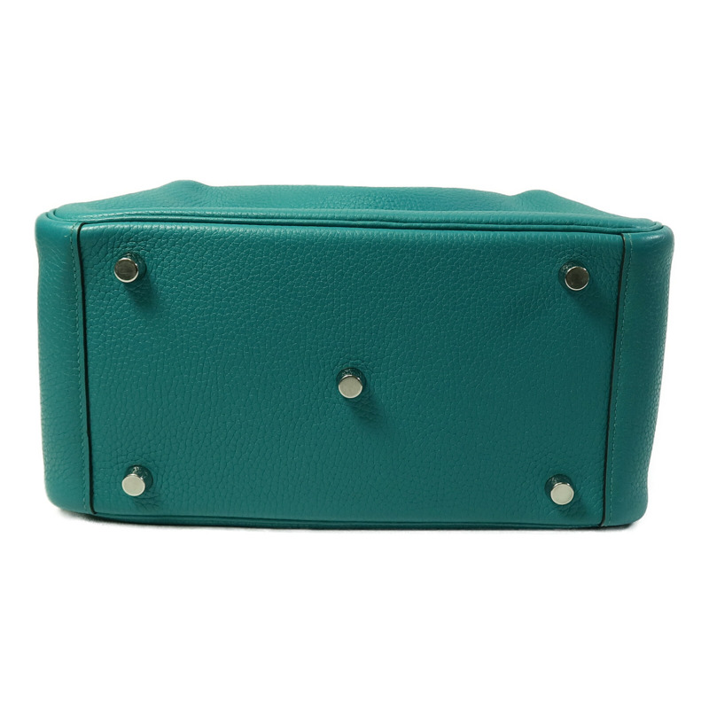HERMES 皮革Lindy 26手挽肩背兩用袋Bleu Paon-3