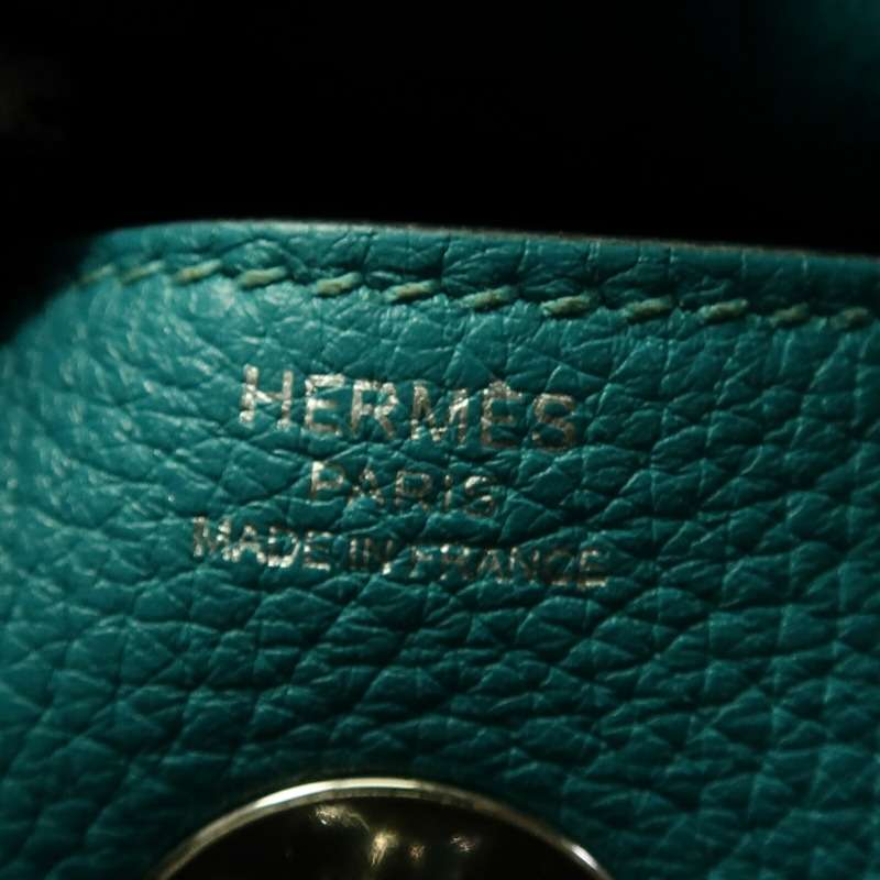 HERMES 皮革Lindy 26手挽肩背兩用袋Bleu Paon-5