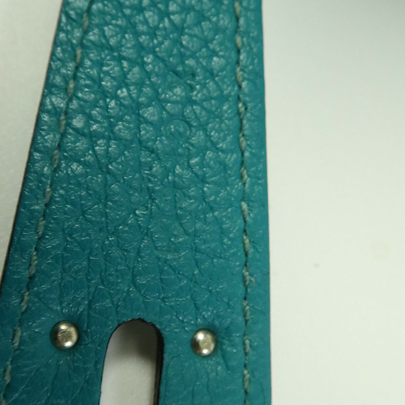 HERMES 皮革Lindy 26手挽肩背兩用袋Bleu Paon-6