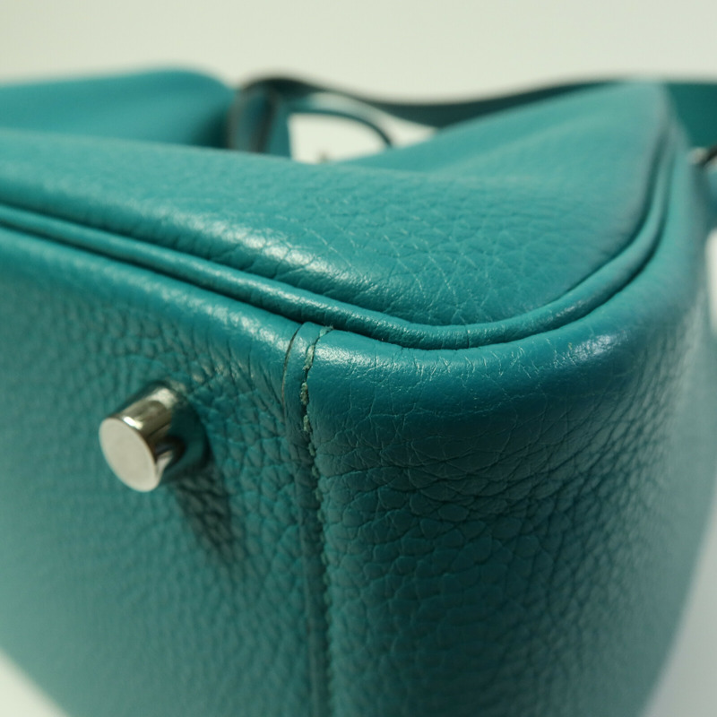 HERMES 皮革Lindy 26手挽肩背兩用袋Bleu Paon-10