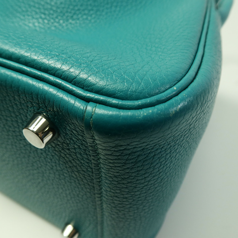 HERMES 皮革Lindy 26手挽肩背兩用袋Bleu Paon-12