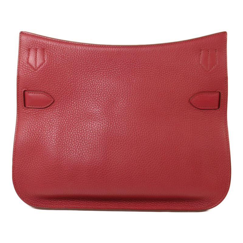 HERMES Clemence皮革Jypsiere 31肩背袋Rouge Grenade-1