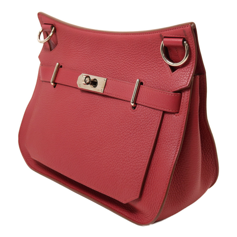 HERMES Clemence皮革Jypsiere 31肩背袋Rouge Grenade-2
