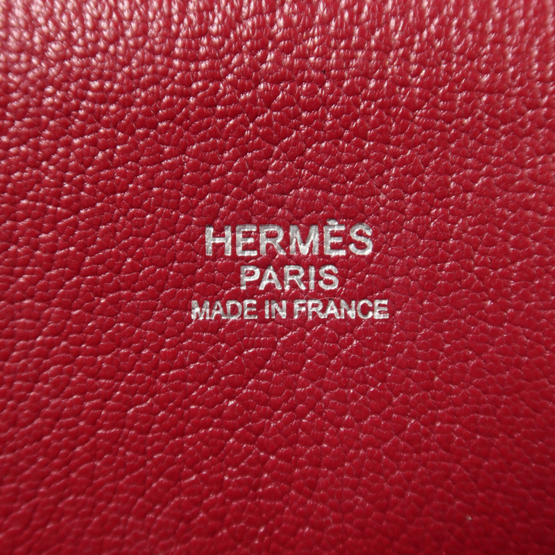 HERMES Clemence皮革Jypsiere 31肩背袋Rouge Grenade-5