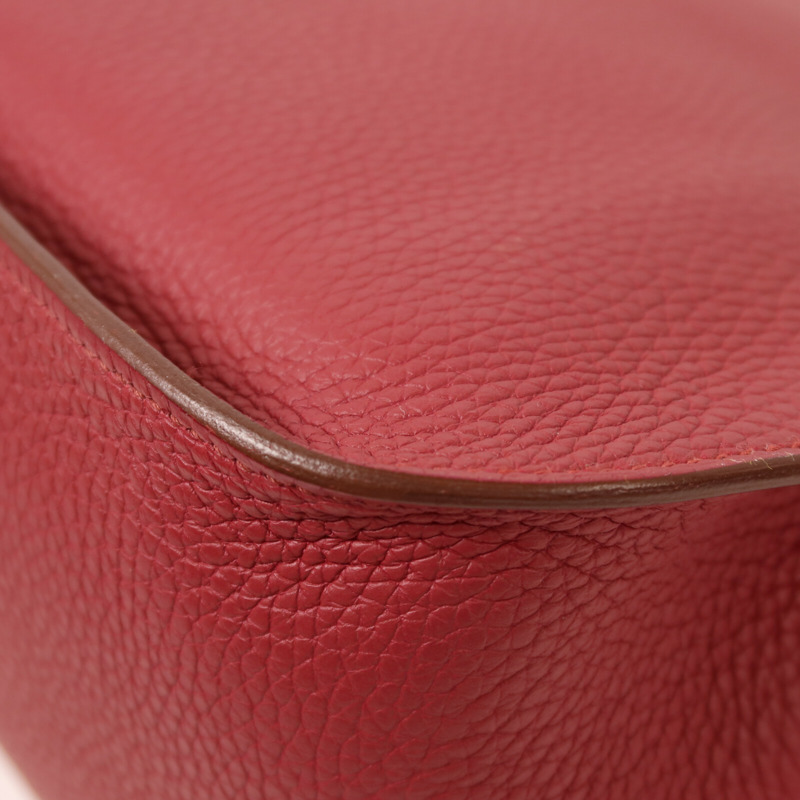 HERMES Clemence皮革Jypsiere 31肩背袋Rouge Grenade-13