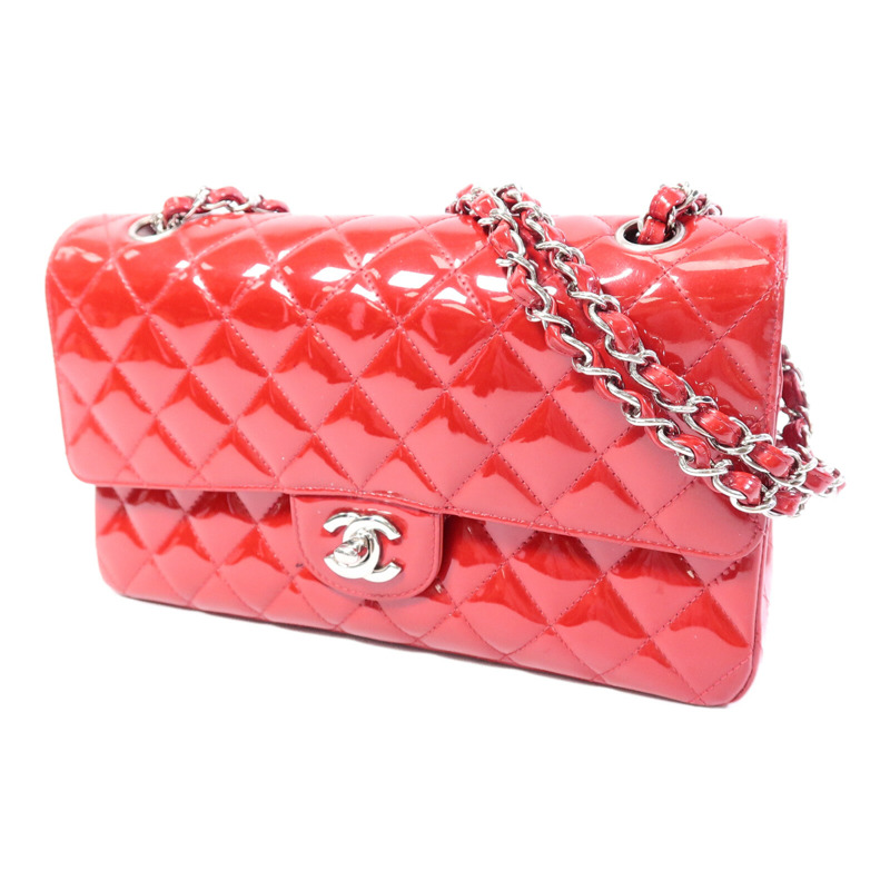 CHANEL 漆皮皮革Chain Shoulder Bag鏈帶肩背袋-2