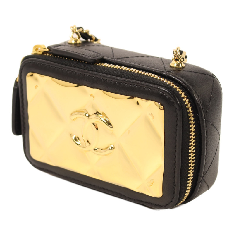 CHANEL 羊皮皮革Mini Vanity Case鏈帶肩背袋-2